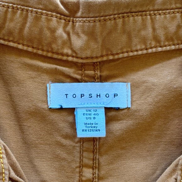 Topshop Women’s Camel-colored Jumpsuit – Size 8 - Picture 6 of 16
